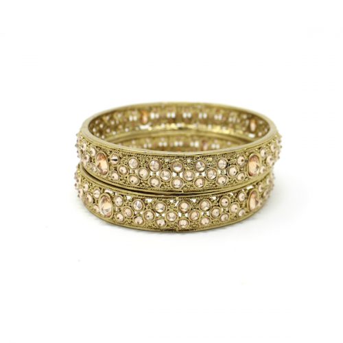 Indian Jewelry Polki Kundan Bangles Antique Gold