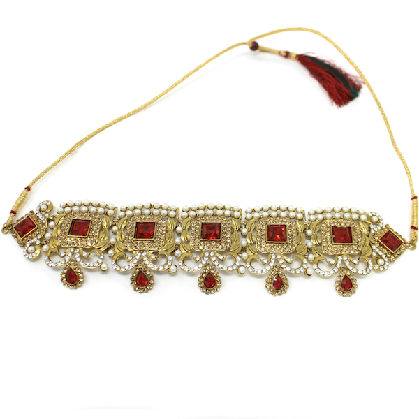 red necklace choker