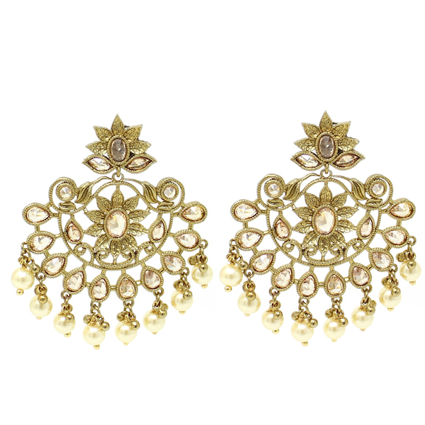 Indian Jewelry Polki Earrings