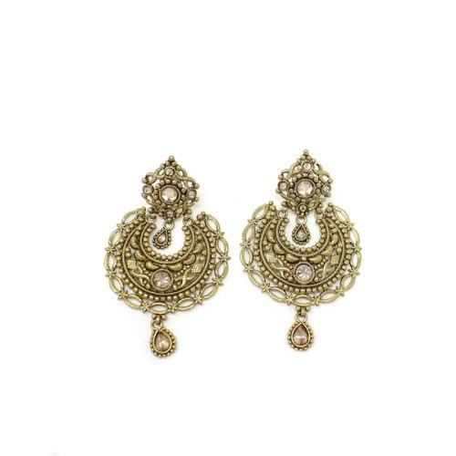 Indian Jewelry Antique Gold Polki Earrings