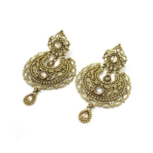 Indian Jewelry Antique Gold Polki Earrings