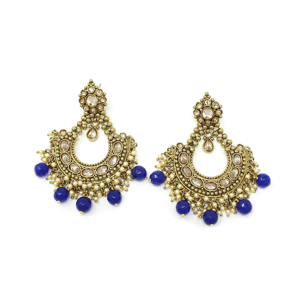 Indian Jewelry Antique Gold Polki Earrings