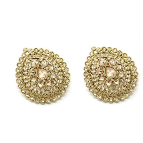 Indian Jewelry Polki Stud Earrings