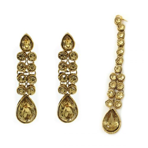 Indian Jewelry Earring Tikka Set
