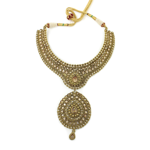 Indian Jewelry Polki Kundan Lipika Earrings Necklace Set