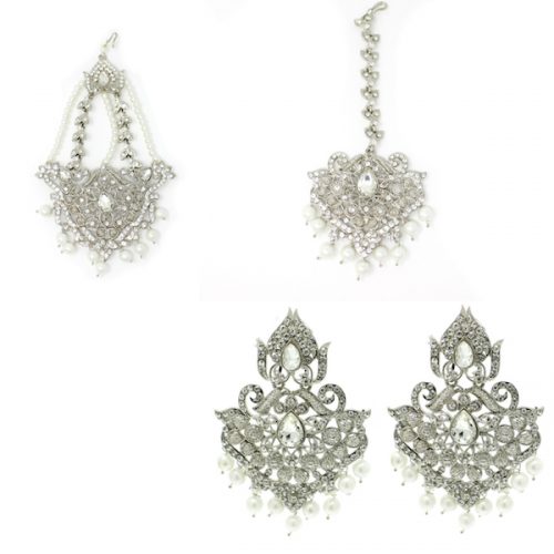 Indian Jewelry Jhoomar Passa Tikka Set