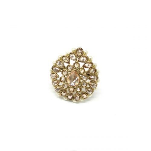 Indian Jewelry Polki Rubina Finger Ring