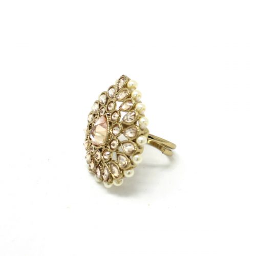 Indian Jewelry Polki Rubina Finger Ring