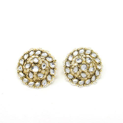 Indian Jewelry Kundan Stud Earrings Daisy