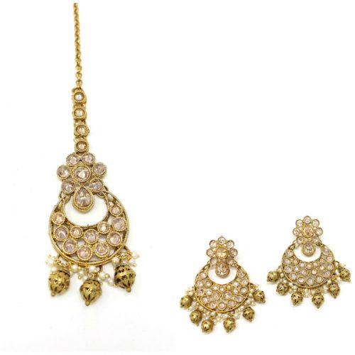 Indian Jewelry Kundan Tikka Set