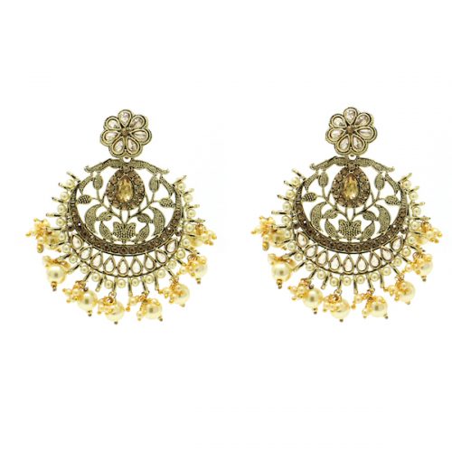 Indian Jewelry Polki Kundan Tikka Earring Set