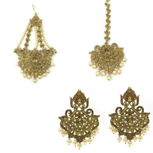 Indian Jewelry Tikka Set Jhoomar Set