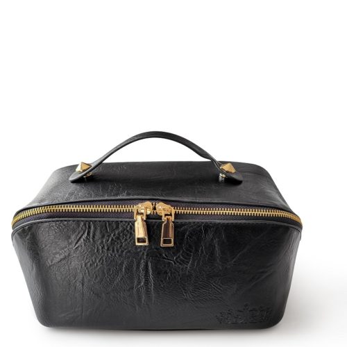 Evelyn Black Makeup Bag