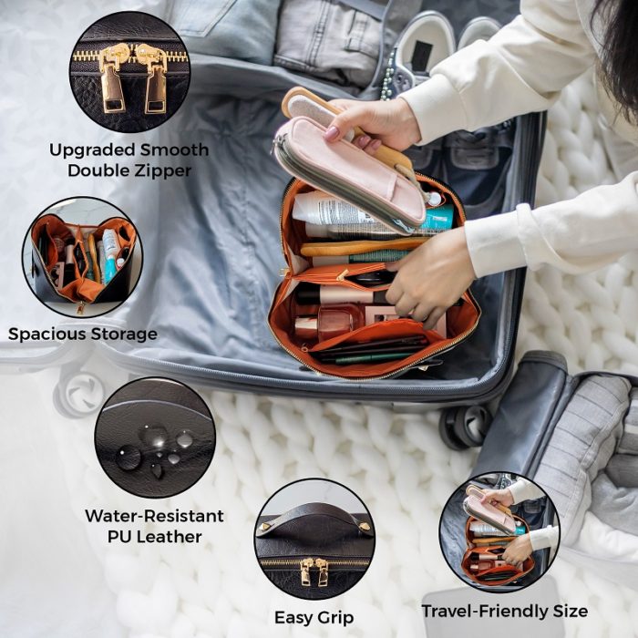 Evelyn Black Makeup Bag