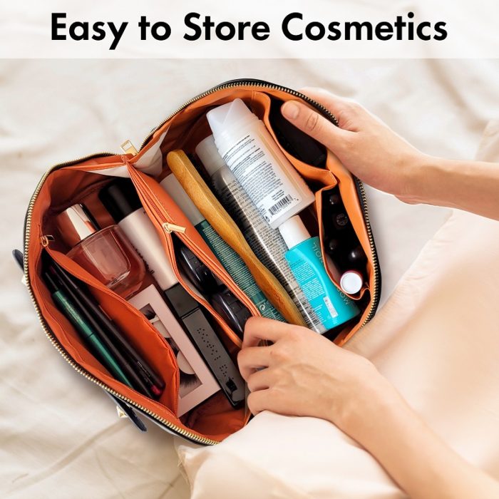 Evelyn Black Makeup Bag
