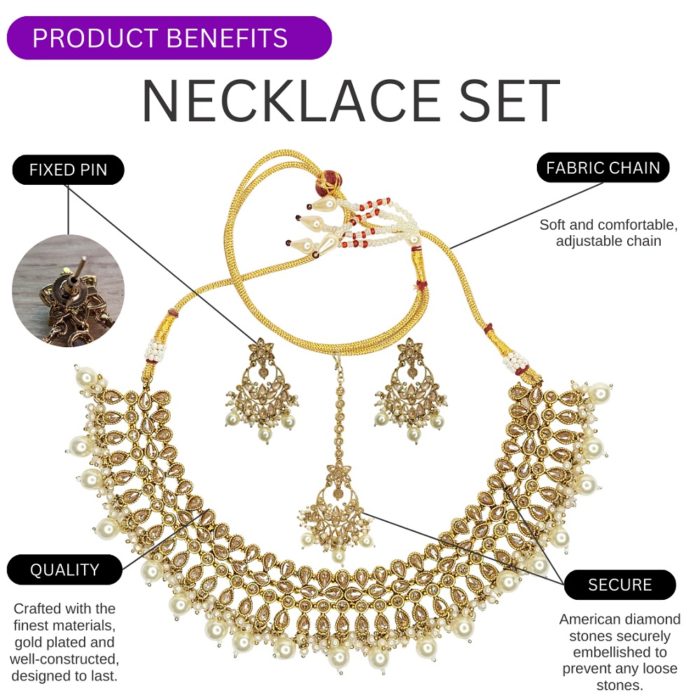 Indian Jewelry Meena Necklace Set