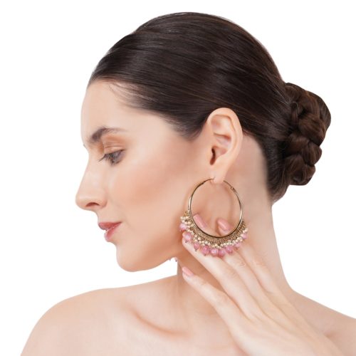 Indian Jewelry Gold Hoop Earrings