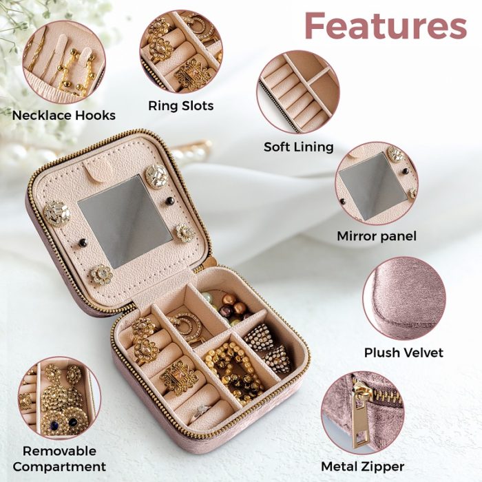 Jaya Jewelry Travel Case Dusty Rose
