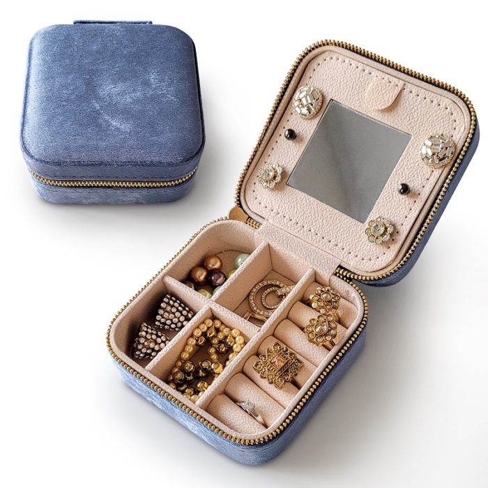 Jaya Jewelry Travel Case Steel Blue