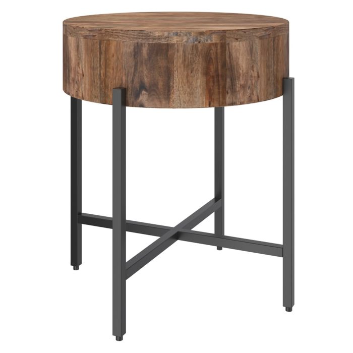 Natural Solid Wood Accent Table