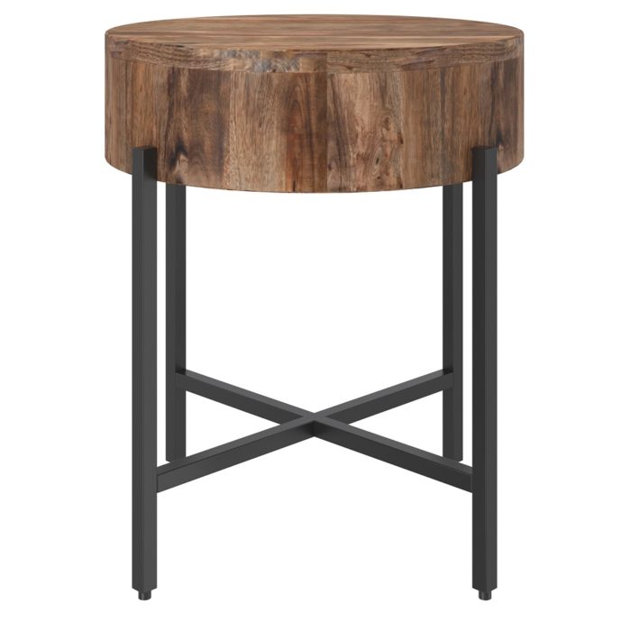 Natural Solid Wood Accent Table