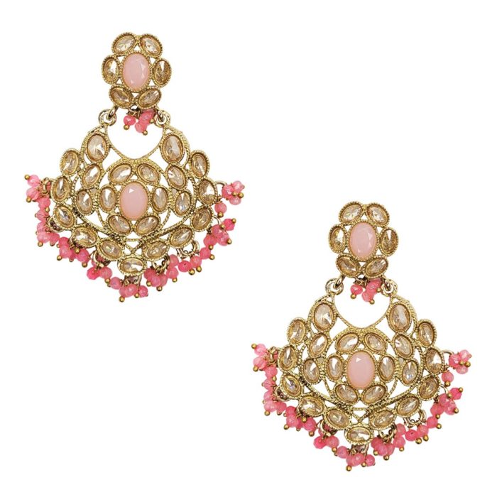 Indian Jewelry Suhan Pink Tikka Set